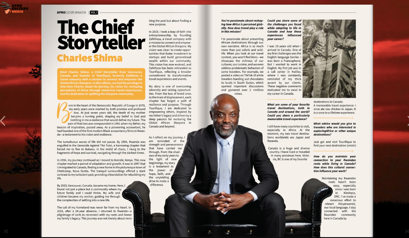 Shima Charles Feature in AfroCulture Magazine